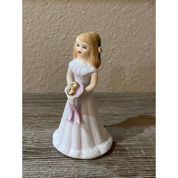 Vintage Enesco Girl Turning 8 - Picture 3 of 8